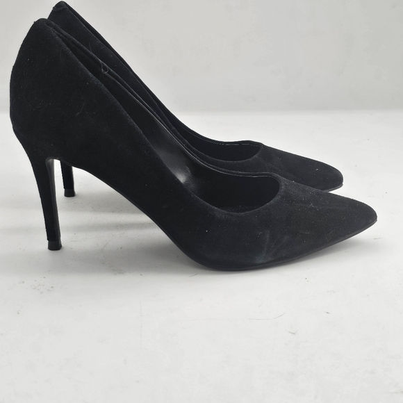 Steve Madden Luziah Black Suede Pointed Toe Heels Size 6.5 - Picture 3 of 8